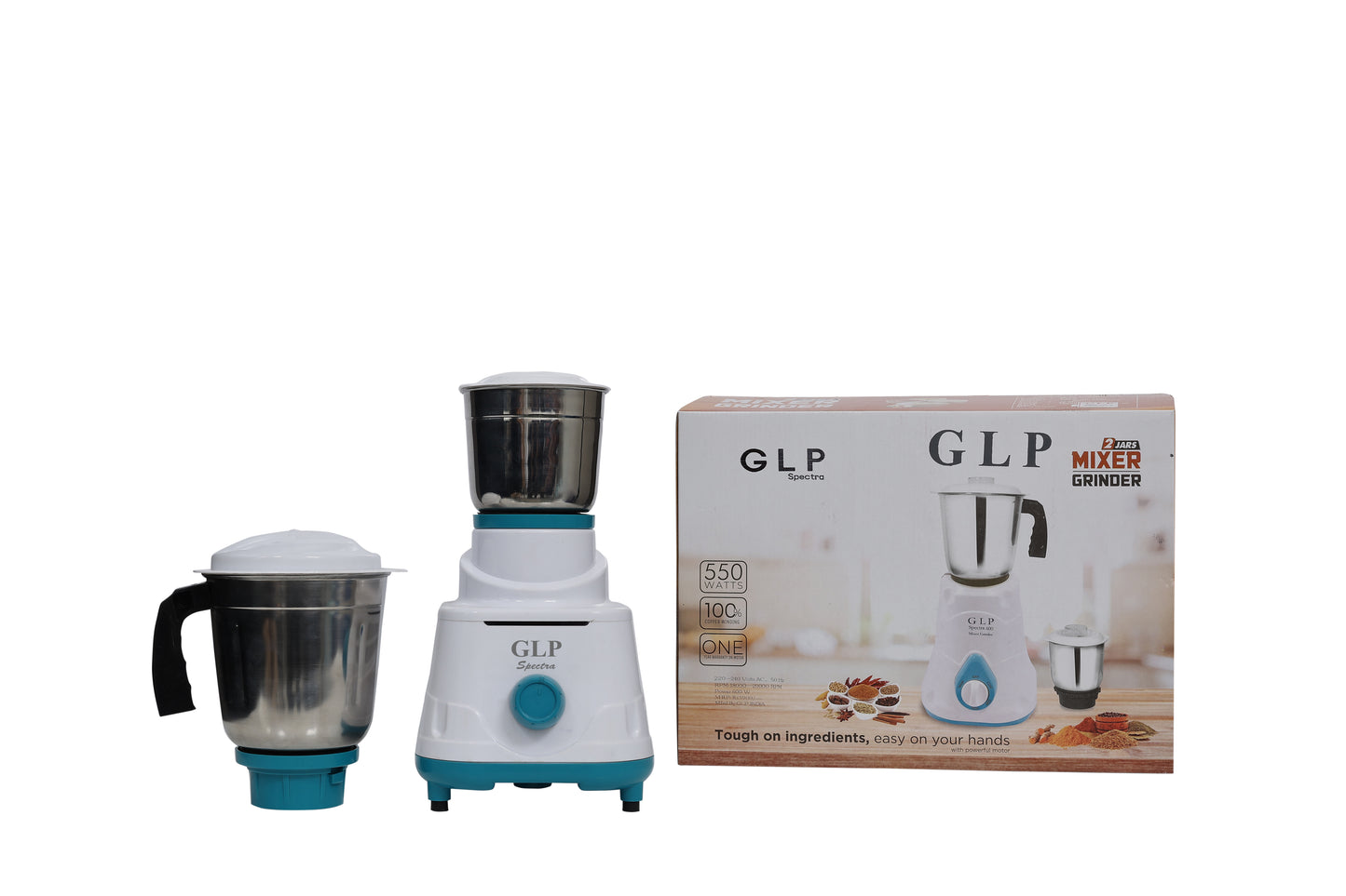 GLP SPECTRA MIXER GRINDER & WET GRINDER 3 JAR 600 W  MODEL NO. G-SPMG-3J-42. GET A COUPEN OF RS.150/- FOR YOUR NEXT PURCHASE.