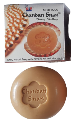 GLP CHANDAN SNAN -- HERBAL BATH SOAP WITH ALMOND OIL AND VITAMIN E