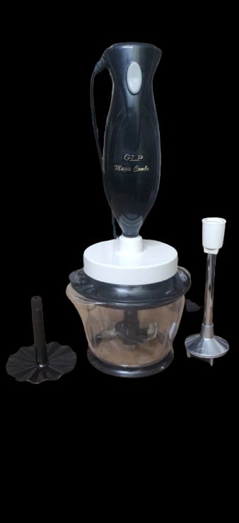 GLP Magic Combo - Hand Blender-cum- Chopper 300 WATTS BLACK & WHITE (FREE SHIPPING IN INDIA)   MRP RS.3,900/- MODEL NO. G-MCHBCB-25. GET A COUPEN OF RS.150/- FOR YOUR NEXT PURCHASE.