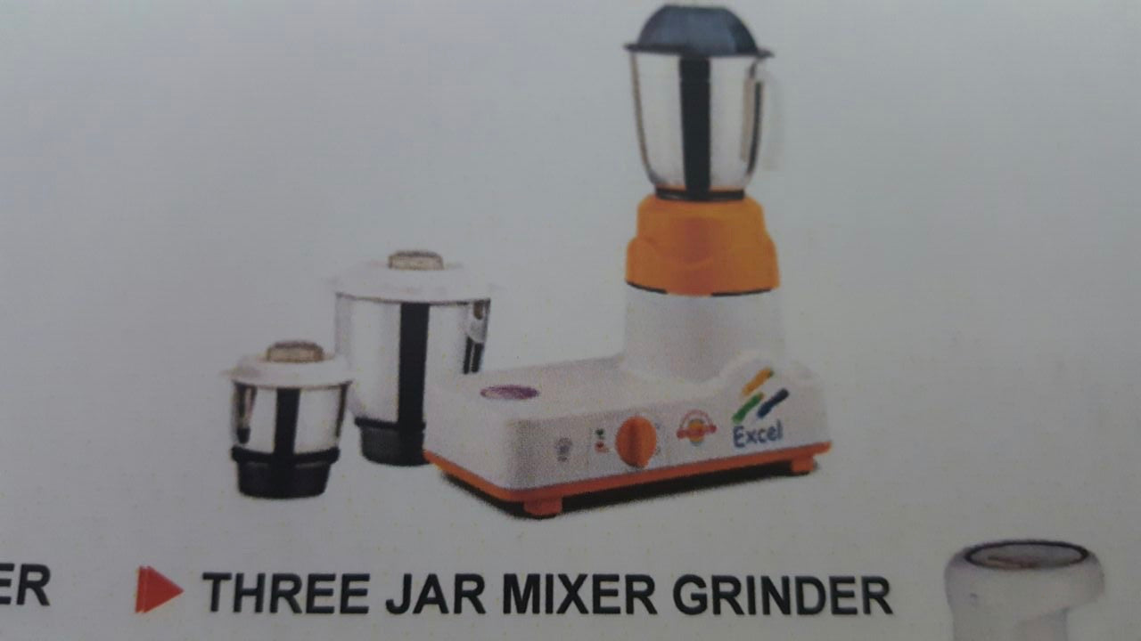 GLP COSMO MIXER GRINDER & WET GRINDER 3 JAR 600 W      MODEL NO. G-COMG-3J-44