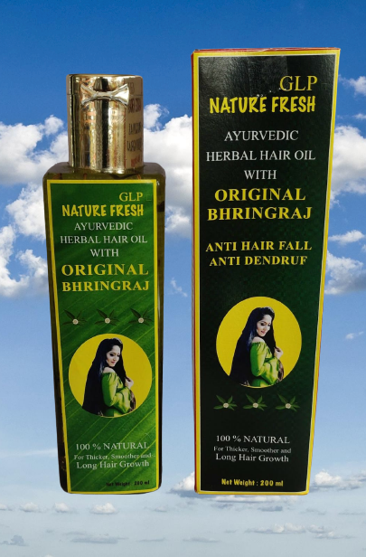 GLP AYURVEDIC NATURE FRESH HAIR OIL WITH ORIGINAL BHRINGRAJ ROOTS