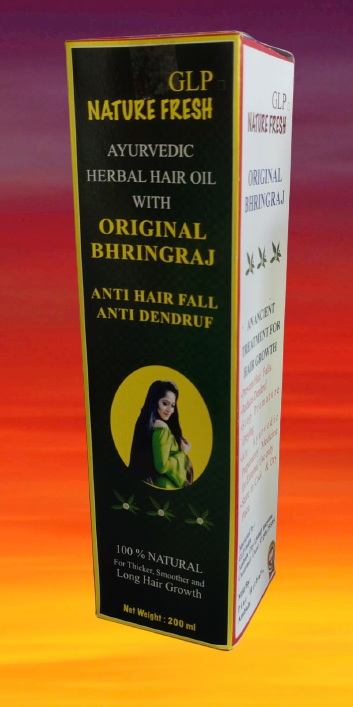 GLP AYURVEDIC NATURE FRESH HAIR OIL WITH ORIGINAL BHRINGRAJ ROOTS